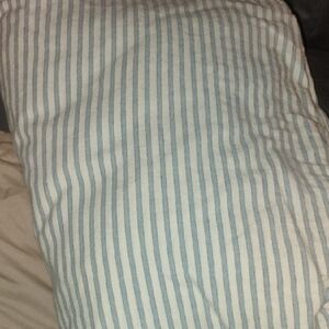 Striped Blue and White Bedding Set Duvet